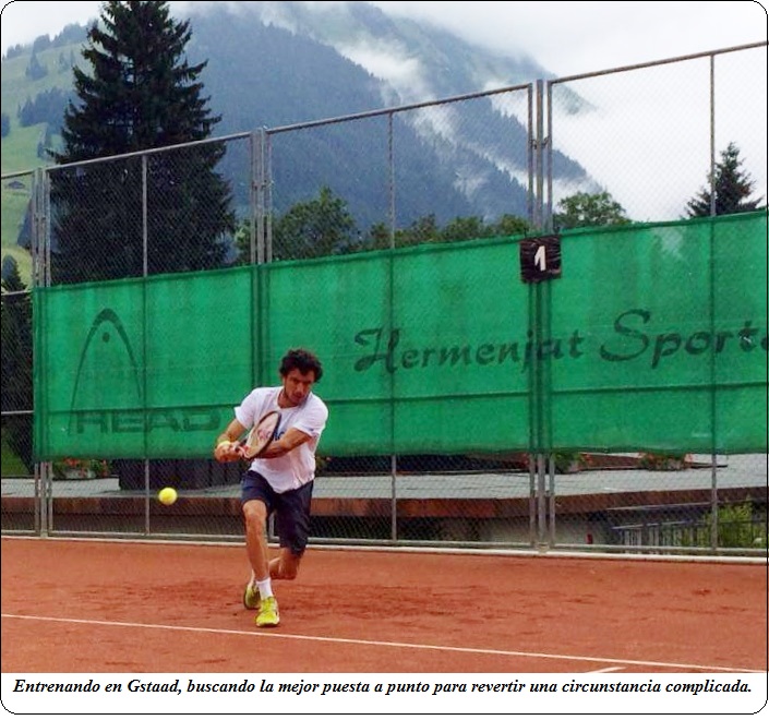 Pico sale a la cancha en Gstaad